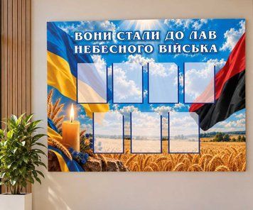 Стенд пам&rsquo;яті героям з кишенями А5 40040 фото