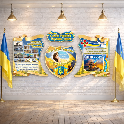 Стенд патріотичний для школи &laquo;Слава Україні &ndash; Героям Слава&raquo; 40011 фото